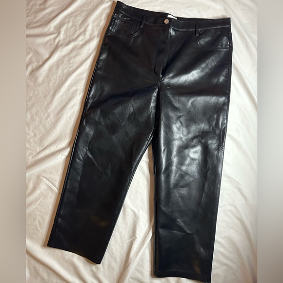 Wilfred Cropped Leather Pants from Aritzia Size 14 - Picture 3 of 4